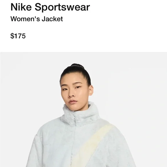 An oversized Swoosh logo meets luxe faux fur Sherpa in a wear-anywhere jacket - Picture 3 of 9